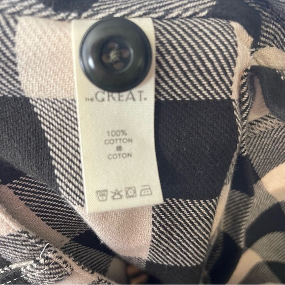 The Great. The Ranger Brushed Cropped Pants In Cocoa Buffalo Plaid Check Size 26 - Picture 4 of 8